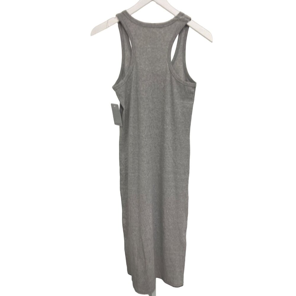 Stitchdrop Heather Grey Racerback Ribbed Midi Dress - Picture 3 of 3